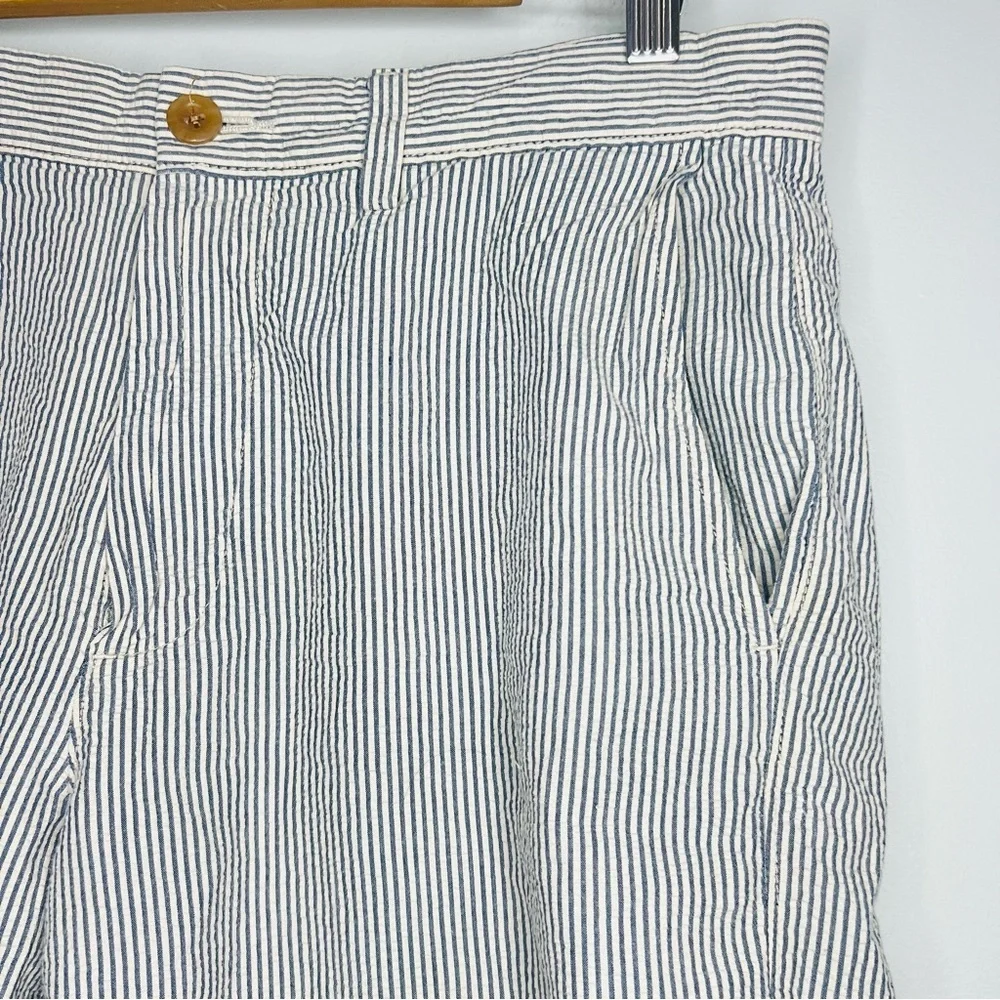 J. Crew Club Searsucker Bermuda Cotton Shorts 32W